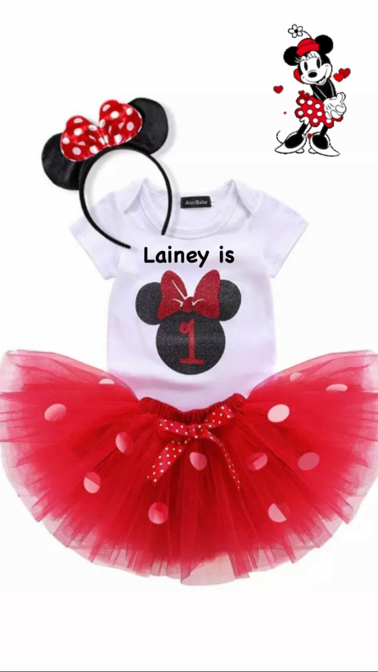 Minnie mouse tutu store dress for 1st birthday