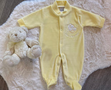 Load image into Gallery viewer, Lemon velour sleep suit
