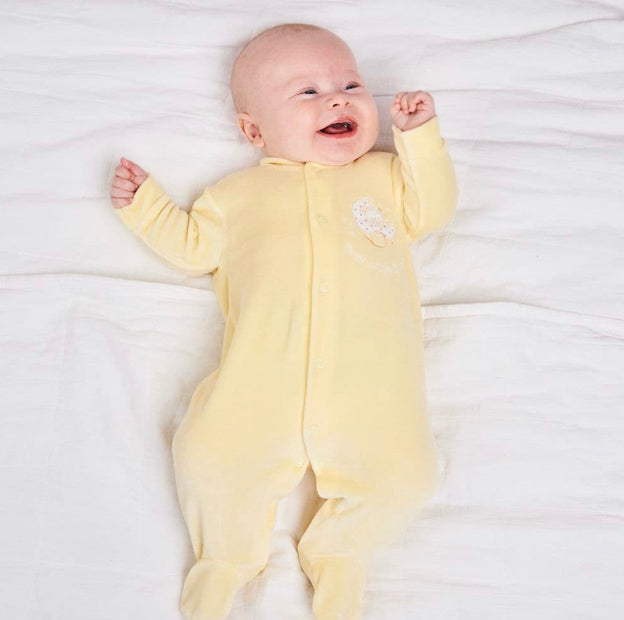 Lemon velour sleep suit