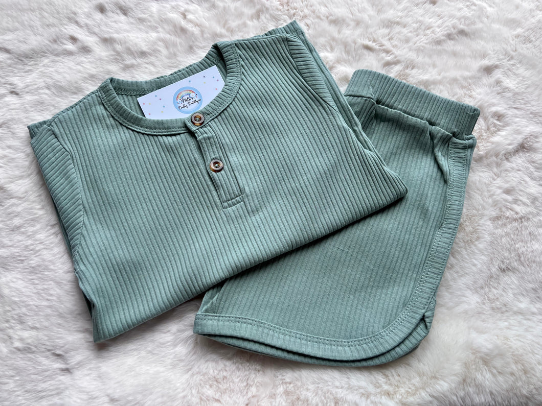 Green Shorts and T-Shirt set