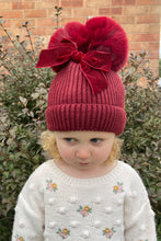 Load image into Gallery viewer, Pom Pom Bow Hats
