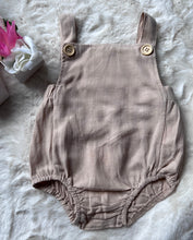 Load image into Gallery viewer, Brown romper dungarees
