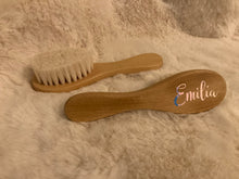 Load image into Gallery viewer, Personalised wooden baby brush
