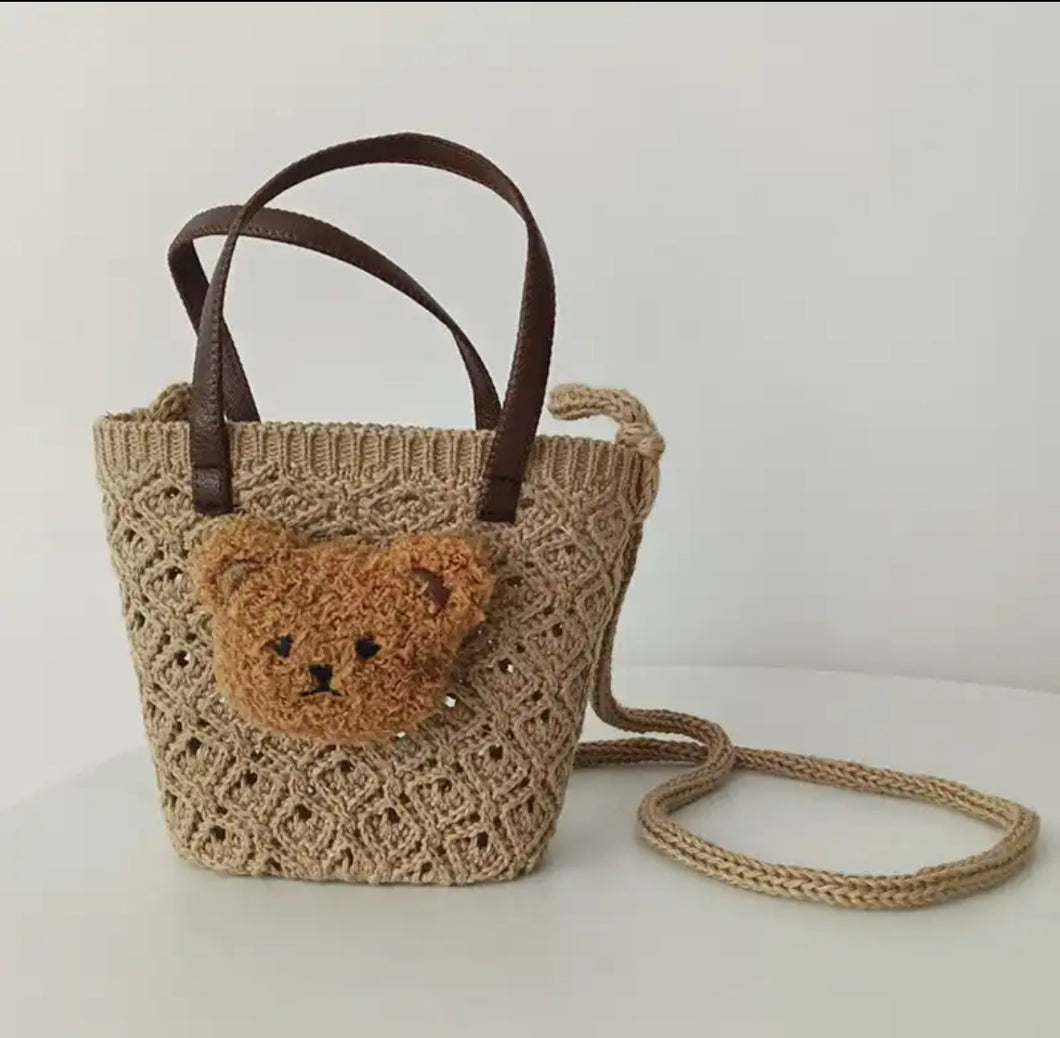 Teddy Straw Bags