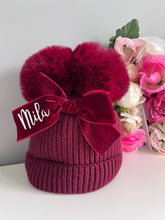 Load image into Gallery viewer, Pom Pom Bow Hats
